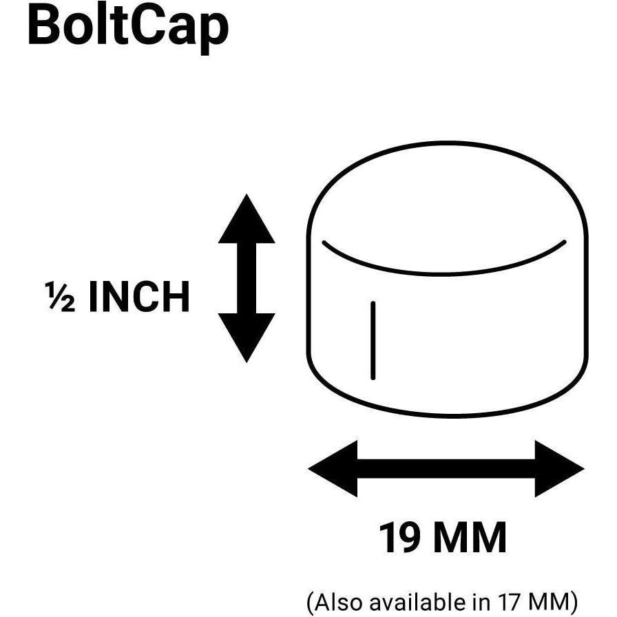 Cubiertas de Tuerca de Tornillo ColorLugs Vinilo 19 mm Negro - Paquete de 25
