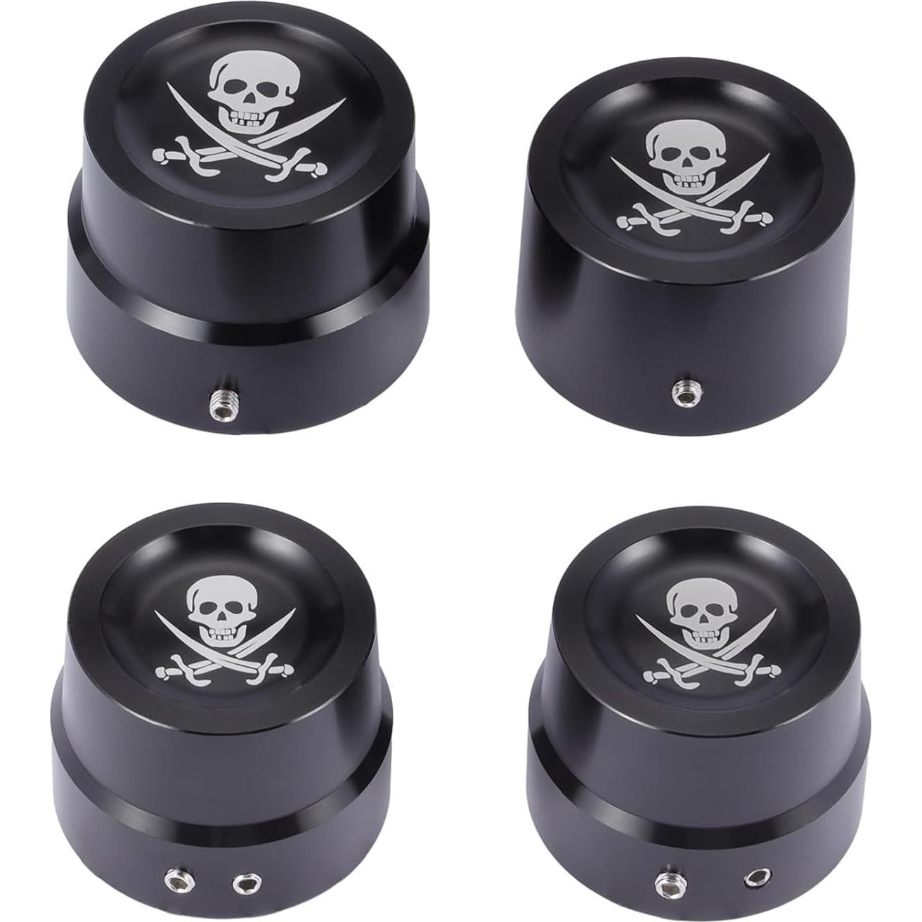 Juego de 4 Cubiertas de Tuerca de Eje Bravema para Harley