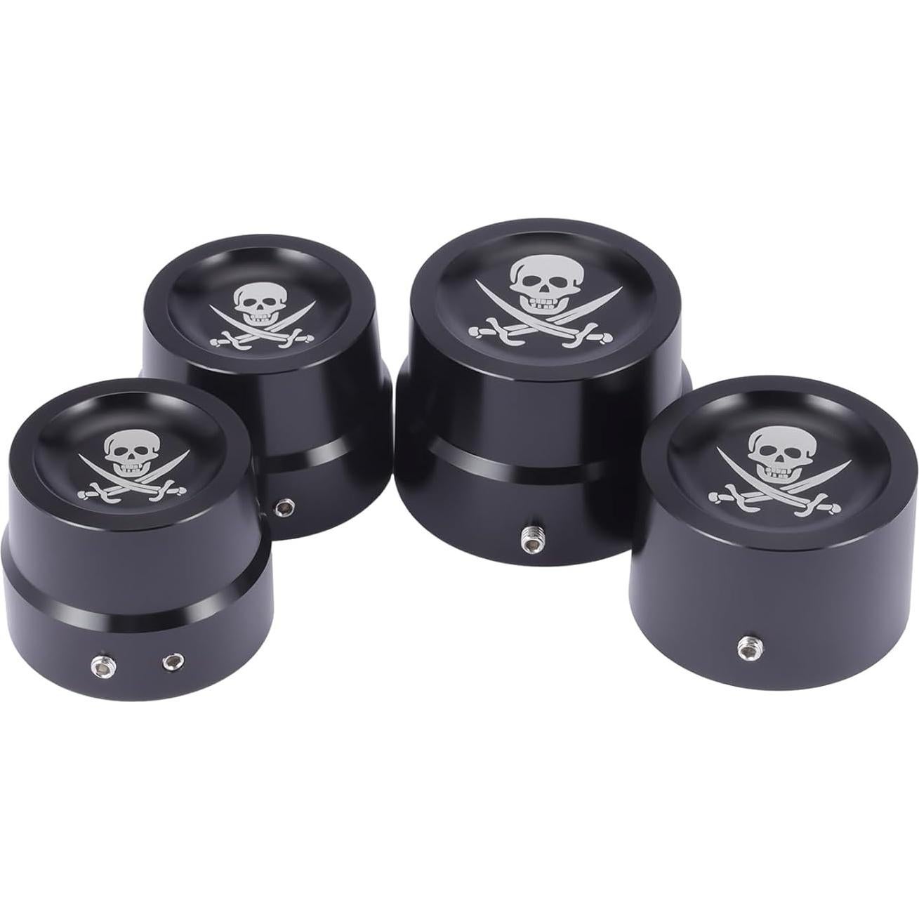 Juego de 4 Cubiertas de Tuerca de Eje Bravema para Harley