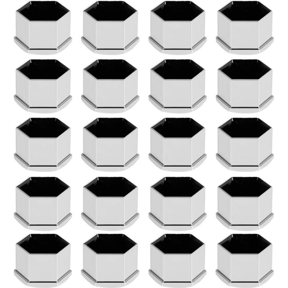 20 Cubiertas de Tuerca de Rin UOIENRT 17mm Cromadas