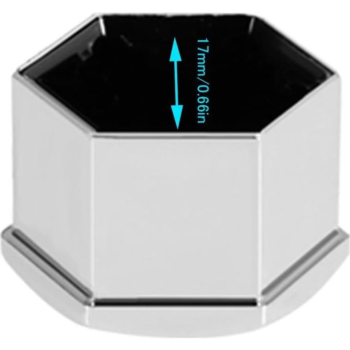 20 Cubiertas de Tuerca de Rin UOIENRT 17mm Cromadas