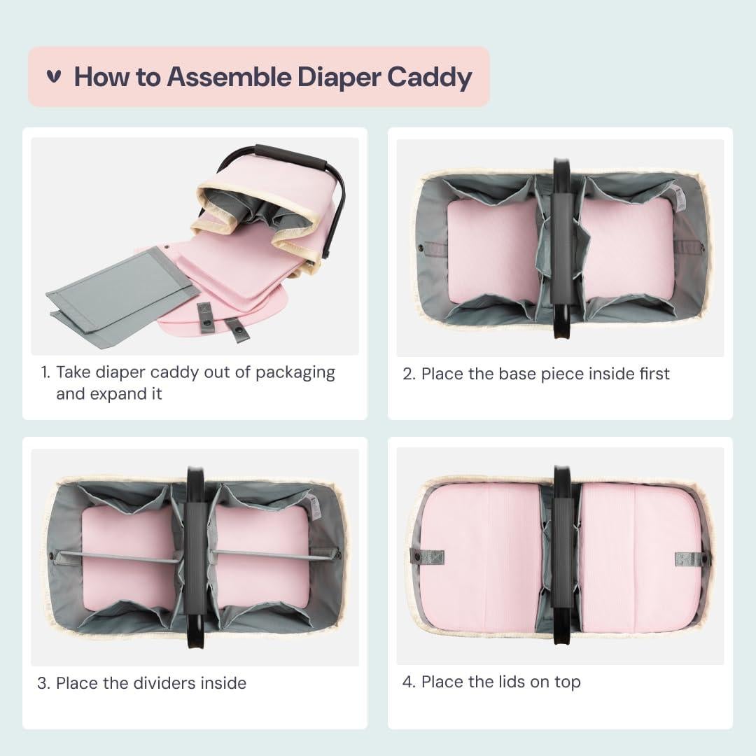 Cesta Organizadora de Pañales BabbleRoo 23L Gris Oscuro