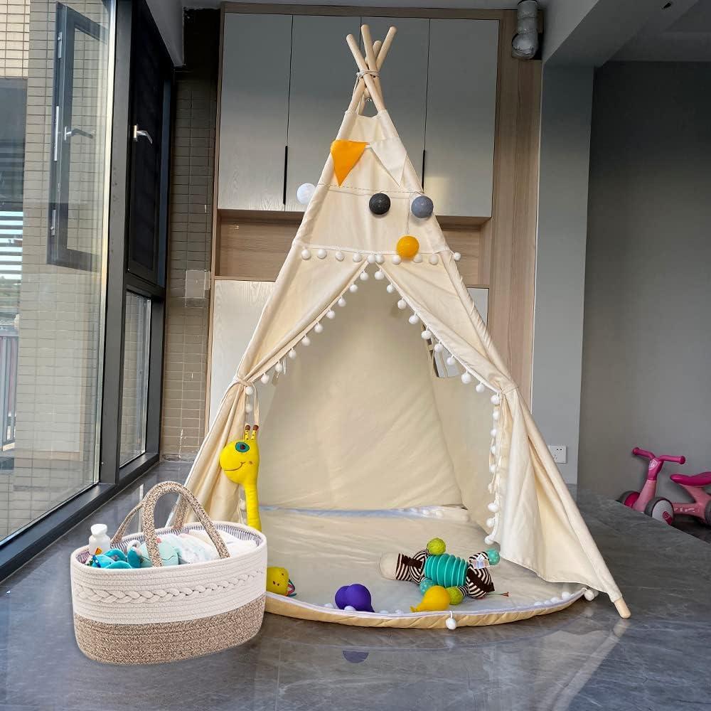 Organizador de Pañales YeaYee, Cesta de Algodón 35.5x20.3 cm