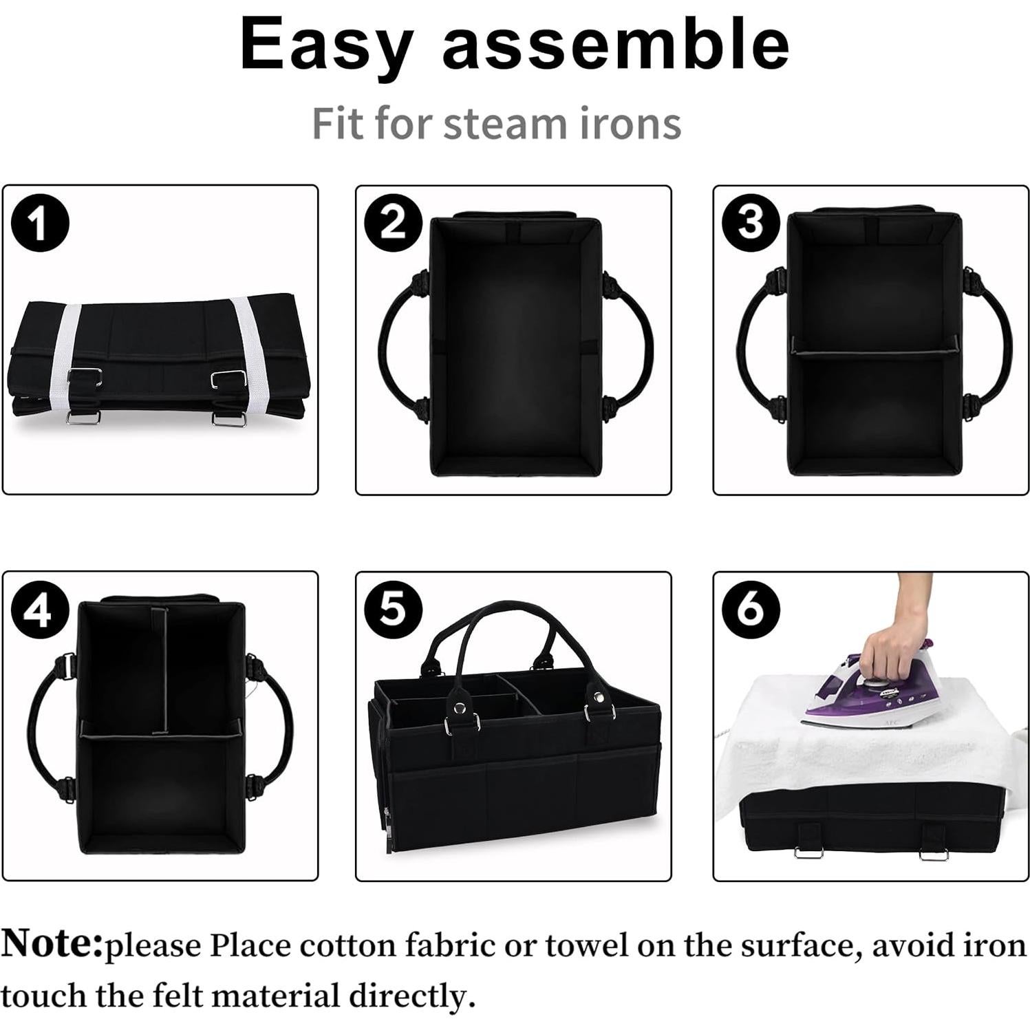 Caddy Organizador de Pañales XUANGUO Negro Grande 40.64x25.4x17.78cm