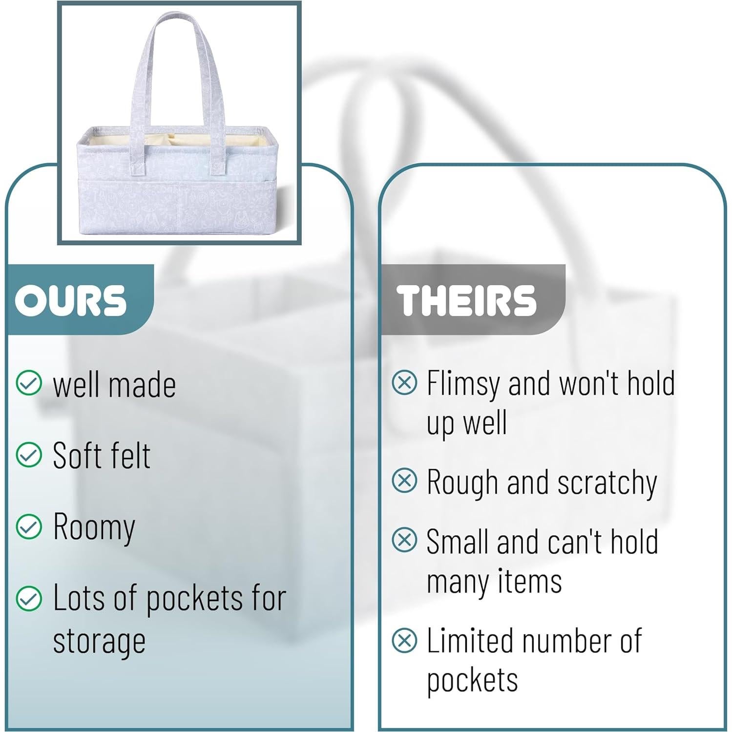 Organizador de Pañales Mr. Pen, Patrón Bonito, Portátil