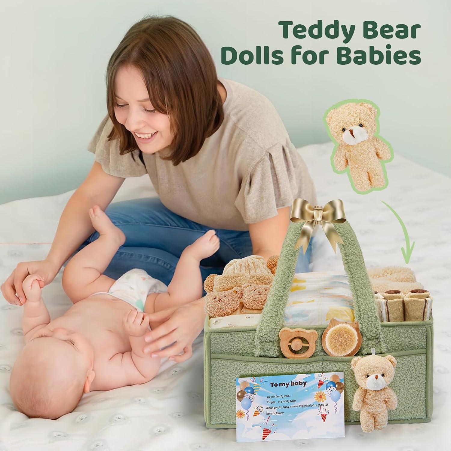 Cesta de Pañales FIDOSTRIBE Verde, Organizador Portátil 11 Compartimentos