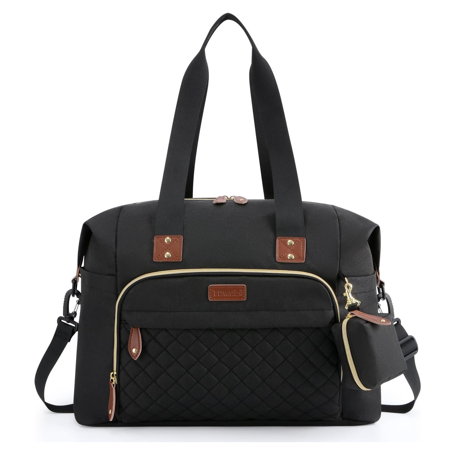 Bolsa de Pañales Tuwubi Grande Multifuncional Negra 48x15x33cm