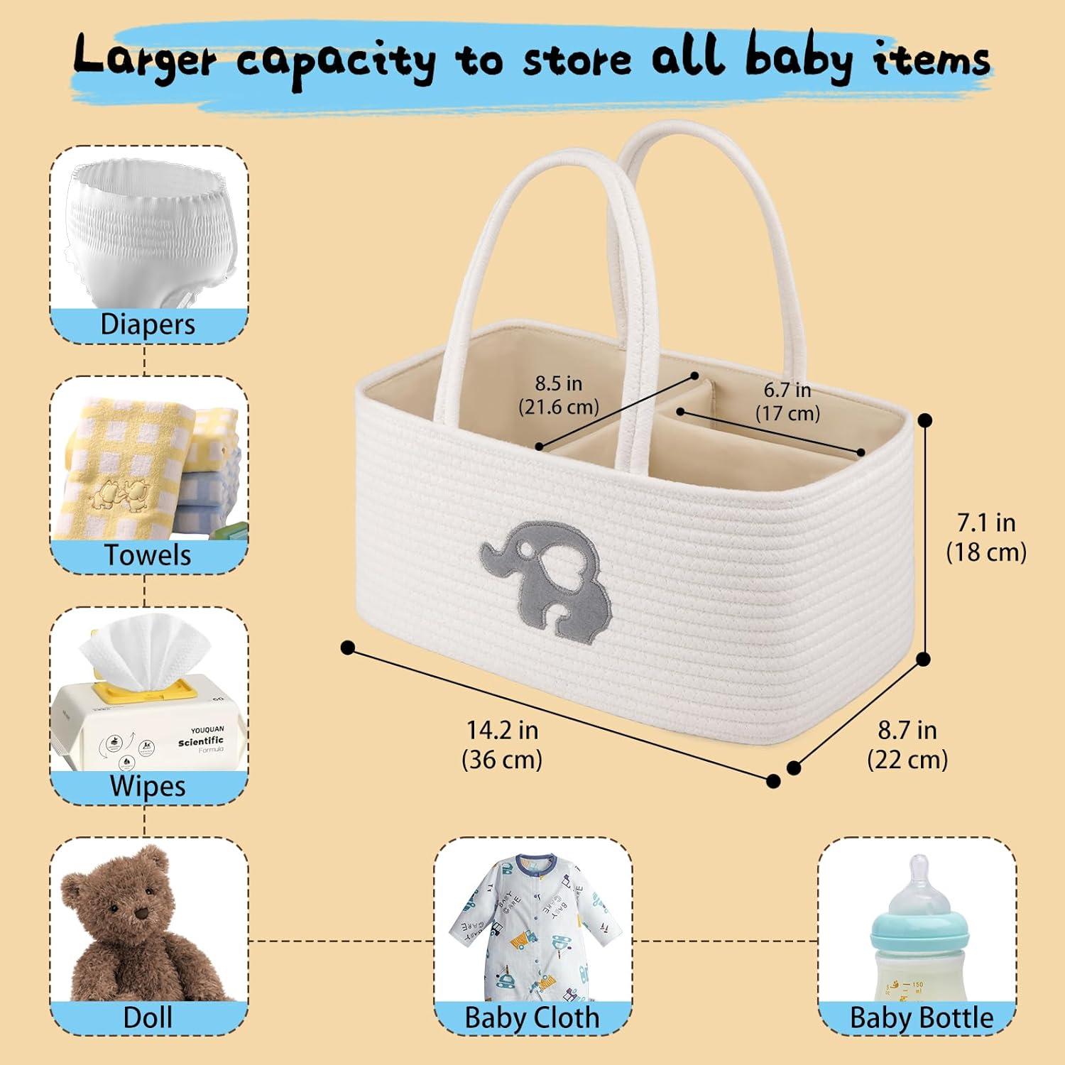 Organizador de Pañales OIAHOMY Blanco 36.1x22.1x18 cm