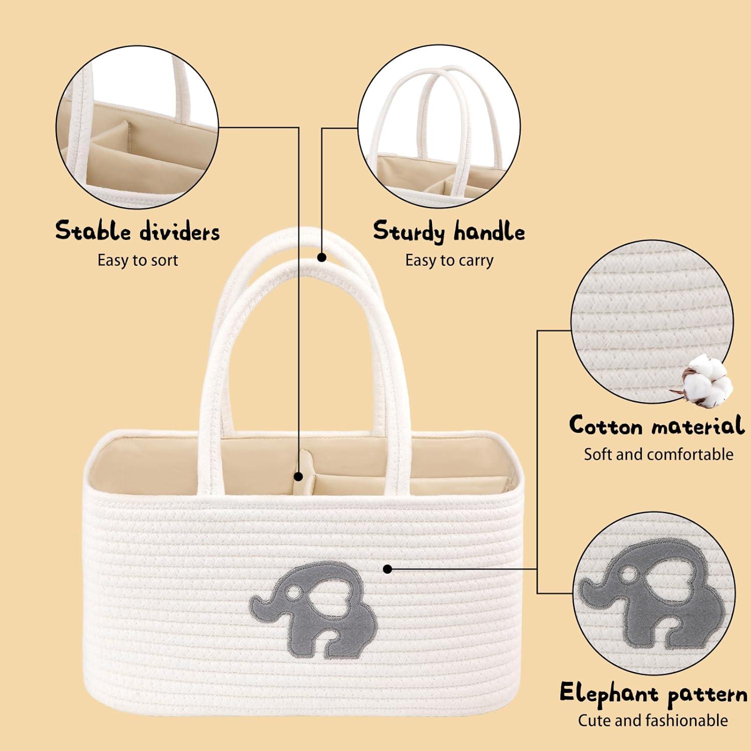 Organizador de Pañales OIAHOMY Blanco 36.1x22.1x18 cm