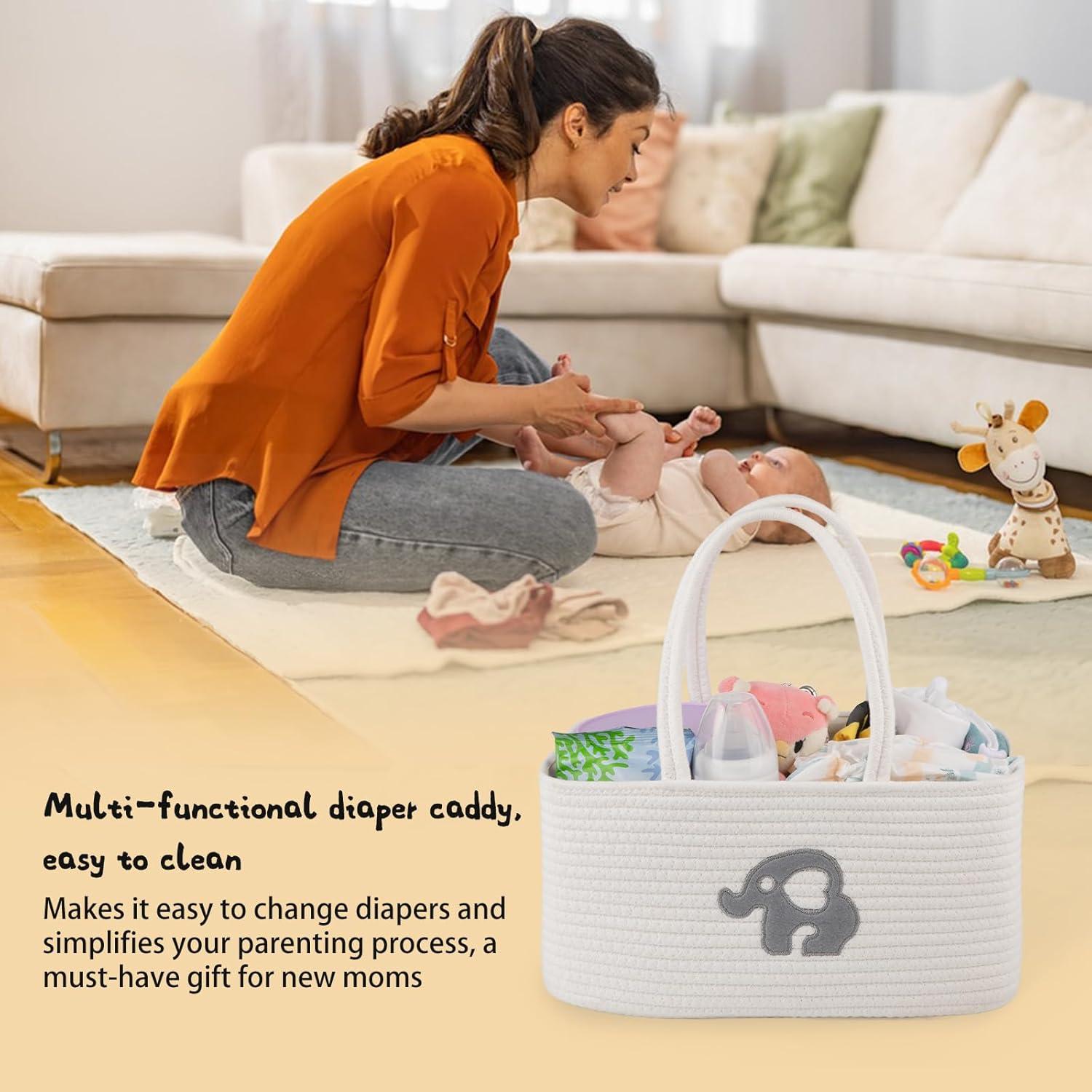 Organizador de Pañales OIAHOMY Blanco 36.1x22.1x18 cm