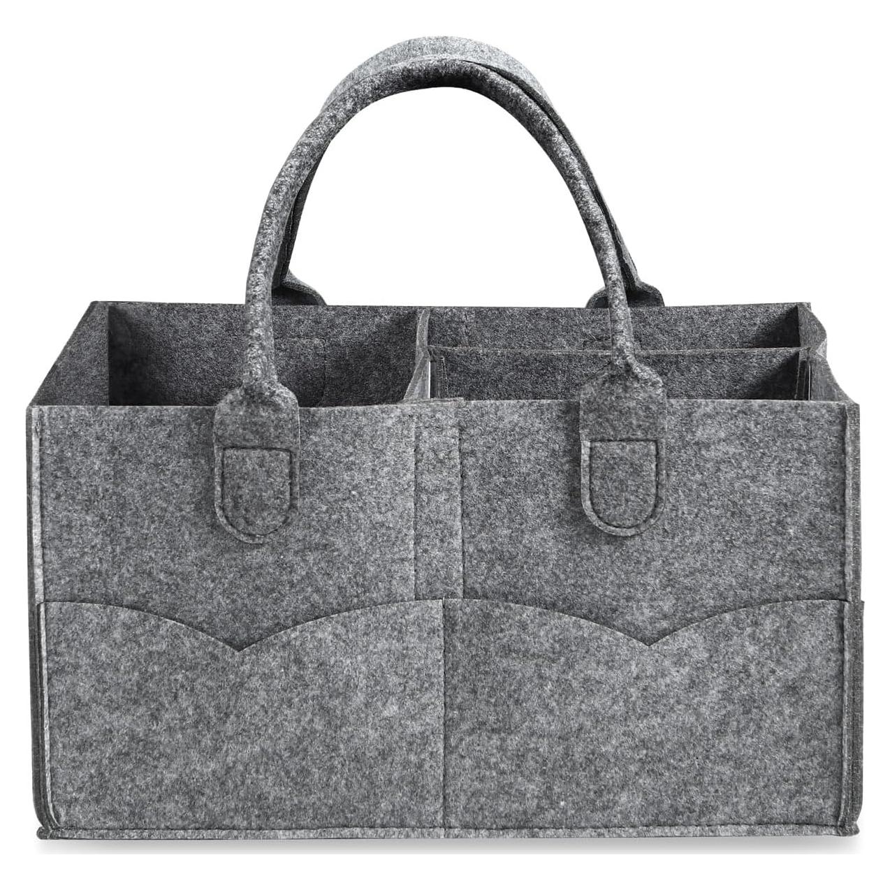 Organizador de Pañales PandaEar para Bebés - Cesta Portátil Gris