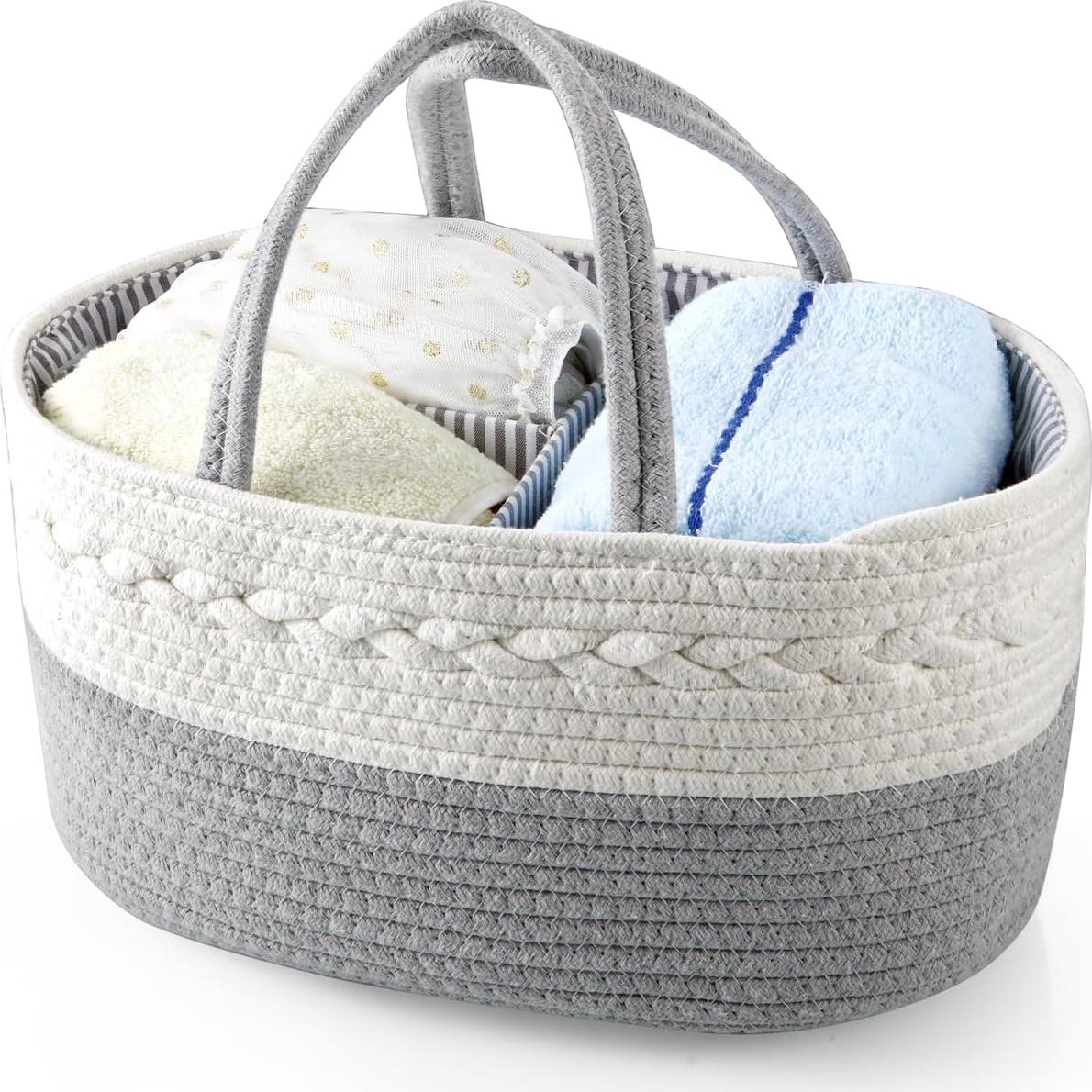 Organizador de Pañales PandaEar Gris Plegable 38x23x17cm