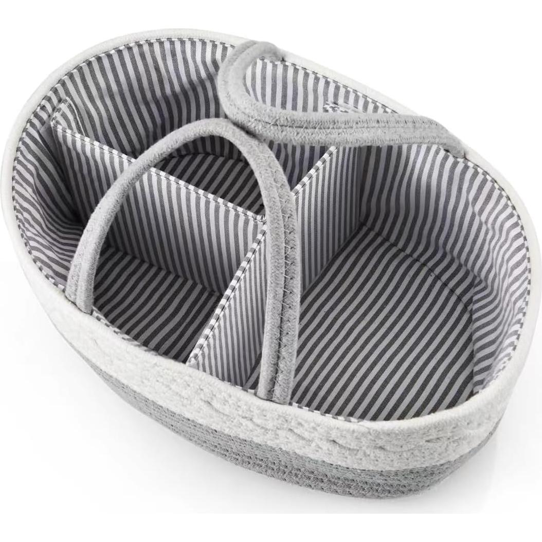 Organizador de Pañales PandaEar Gris Plegable 38x23x17cm