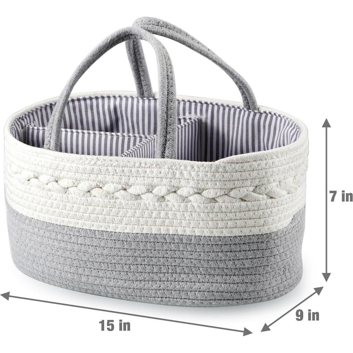 Organizador de Pañales PandaEar Gris Plegable 38x23x17cm