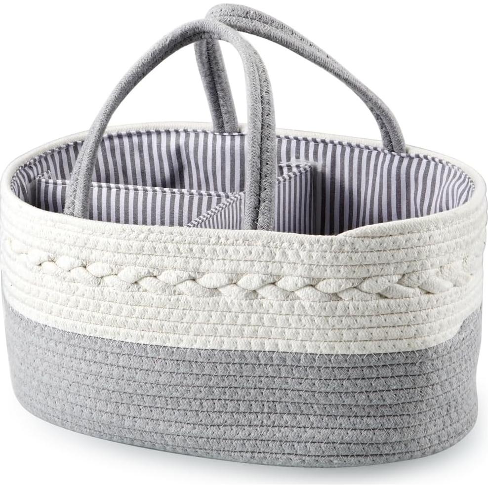 Organizador de Pañales PandaEar Gris Plegable 38x23x17cm