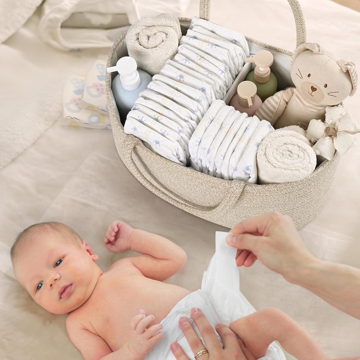 Cesta Organizadora de Pañales de Algodón - Tamaño XL
