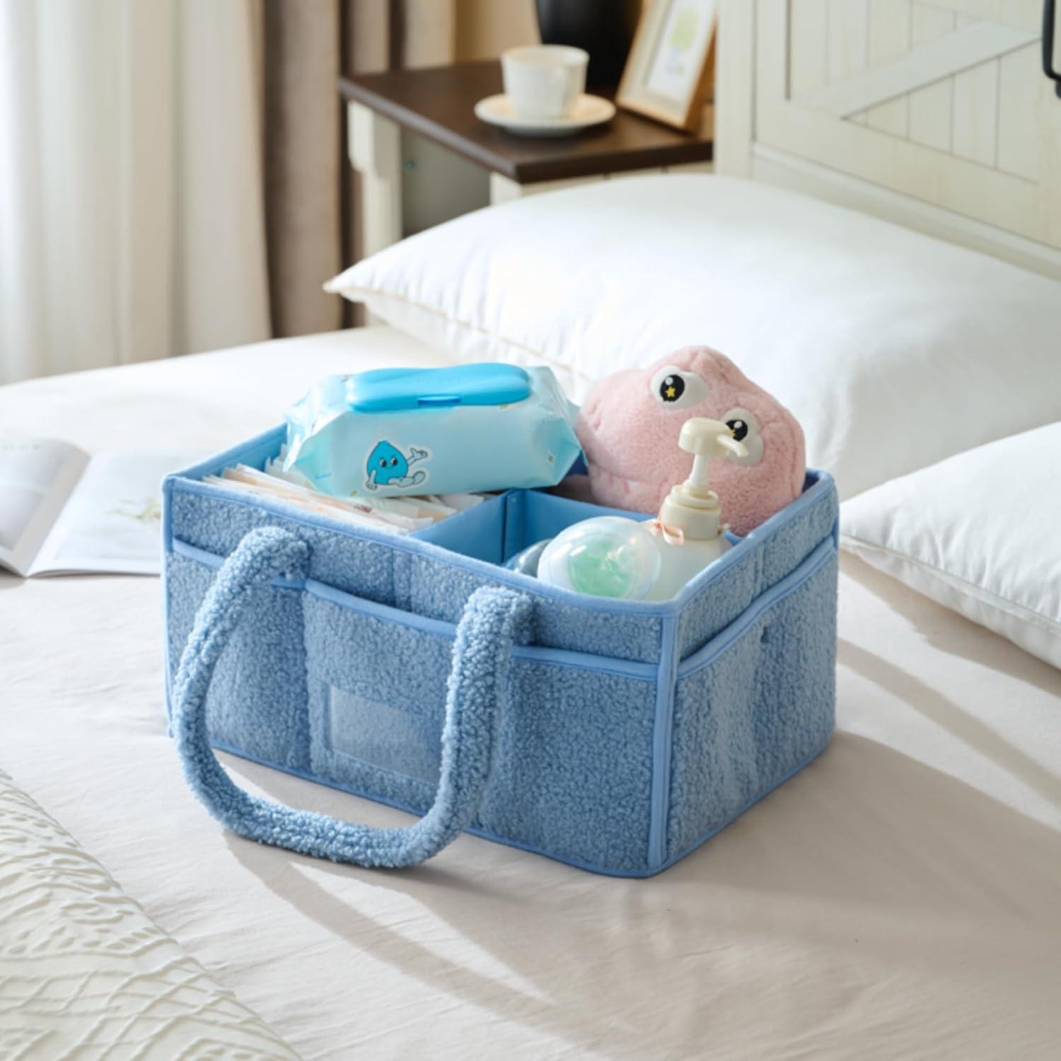 Organizador de Pañales Luxury Little Azul 38x25cm Plegable