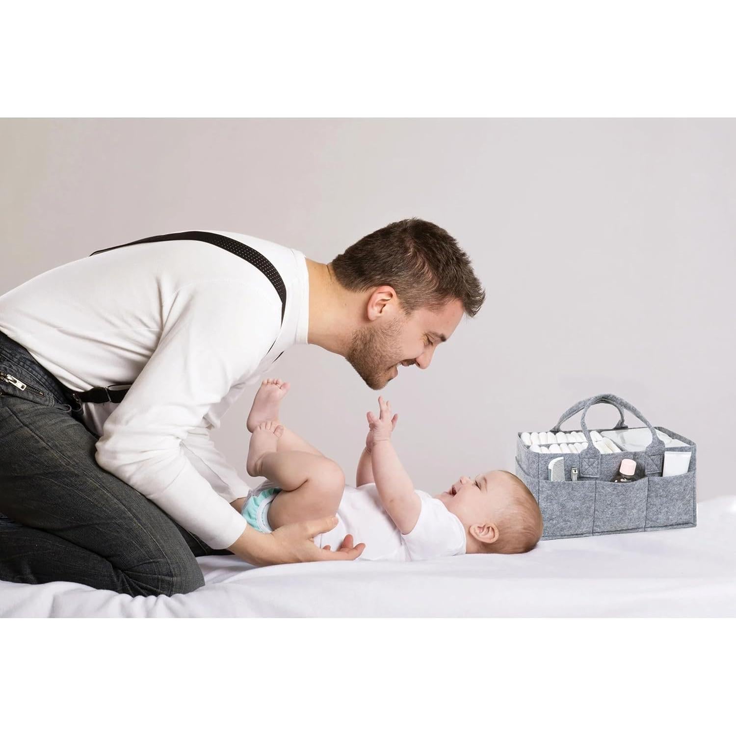 Caddy de Almacenamiento Plegable Sammy & Lou Gris Claro 29.2x15.2x20.3 cm