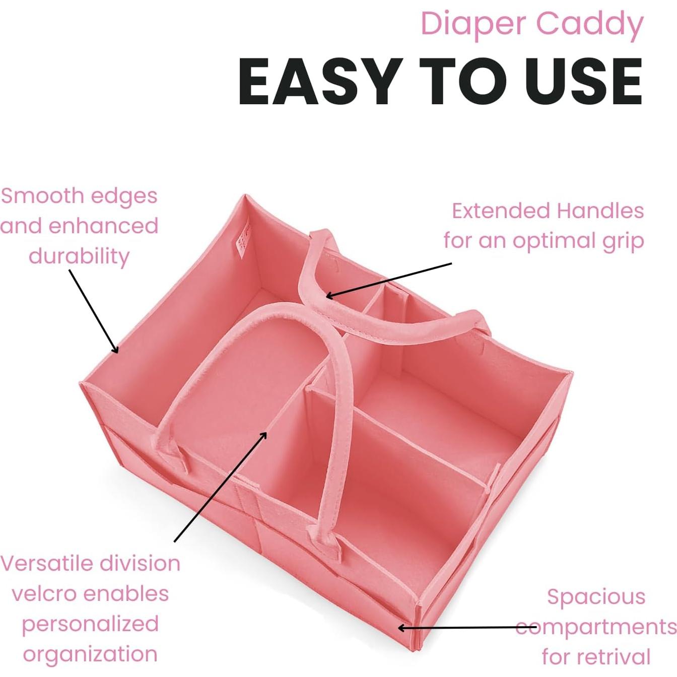 Organizador de Pañales PandaEar 2 Pack Portátil Rojo/Rosa