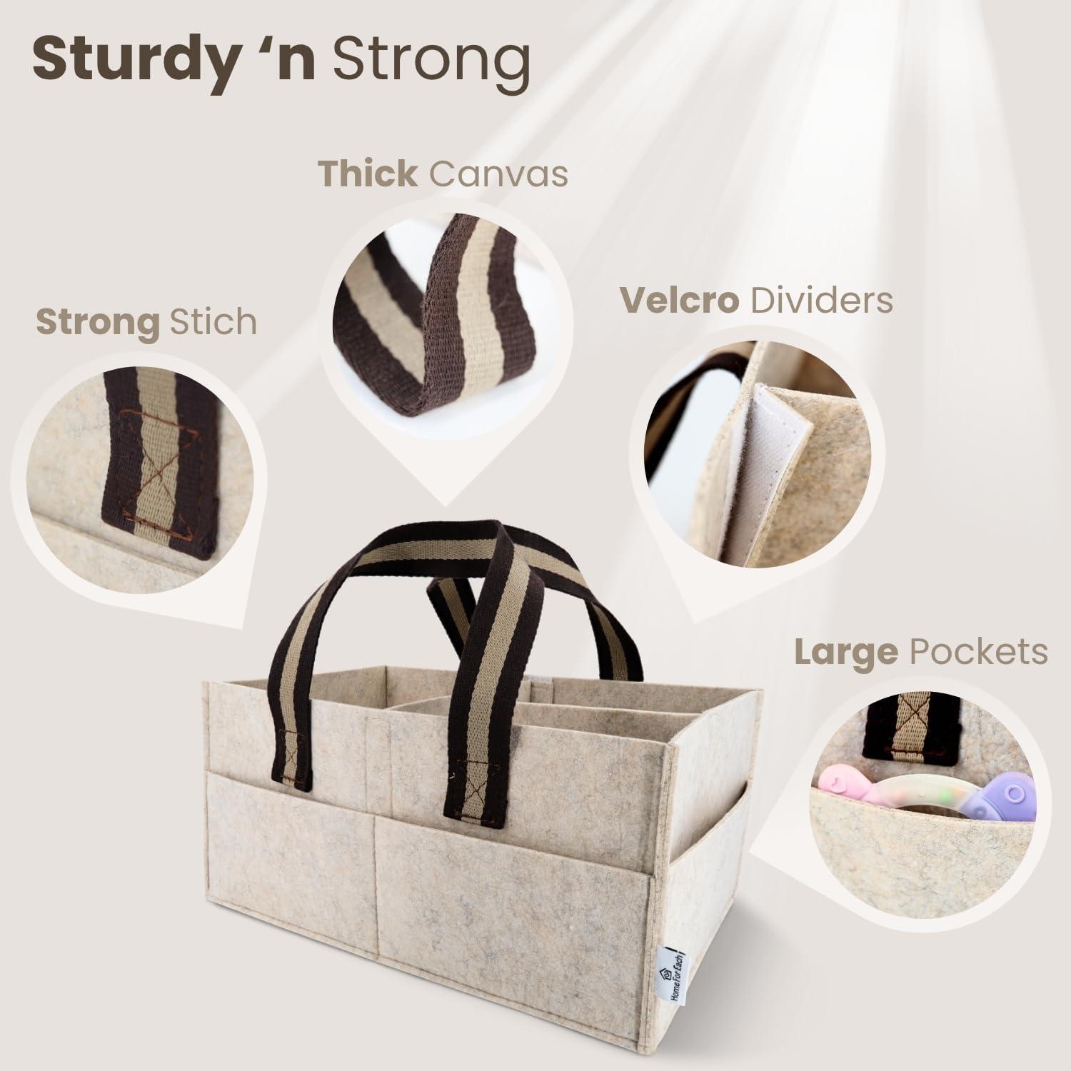 Caddy Organizador de Pañales Hogar Para Cada Uno Crema