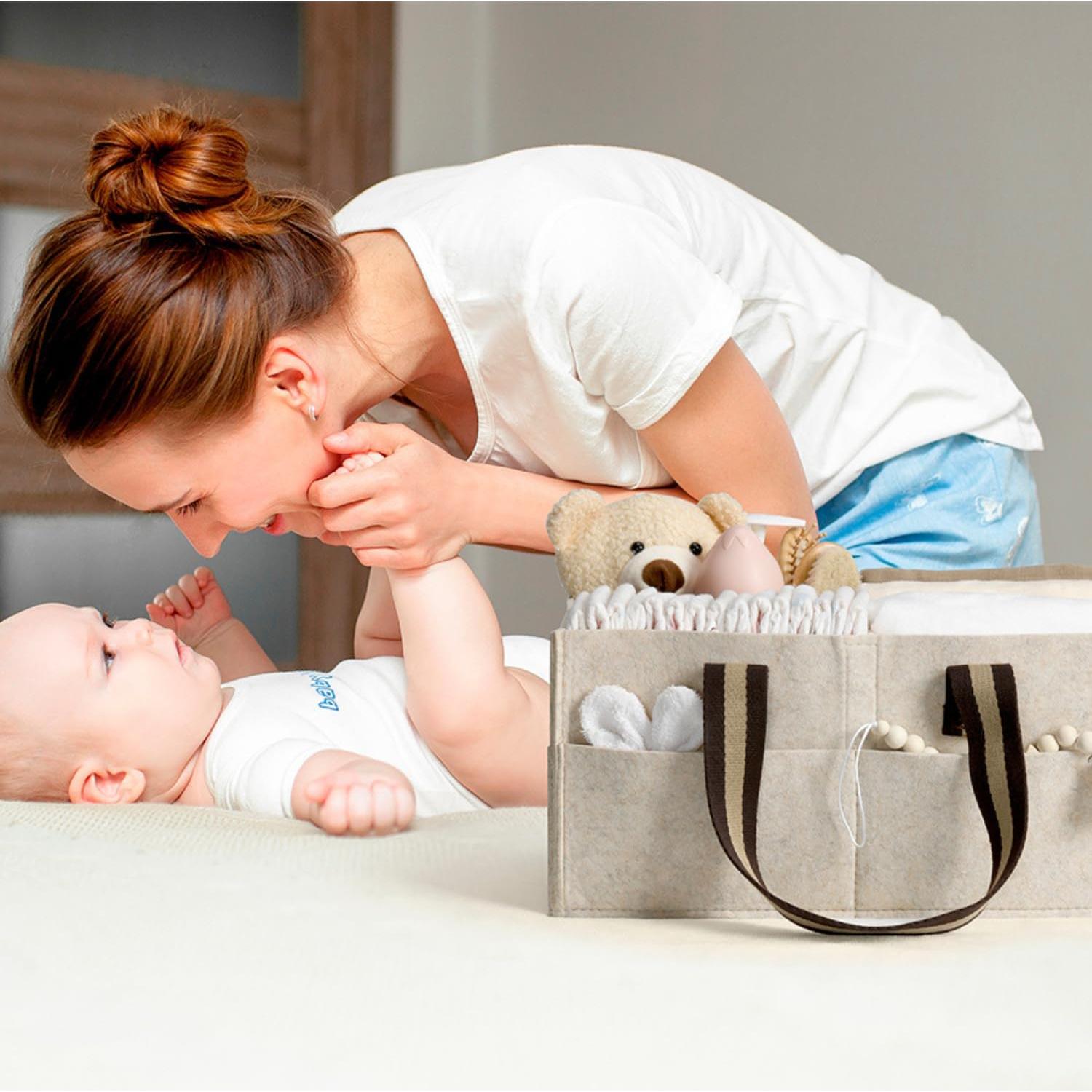 Caddy Organizador de Pañales Hogar Para Cada Uno Crema