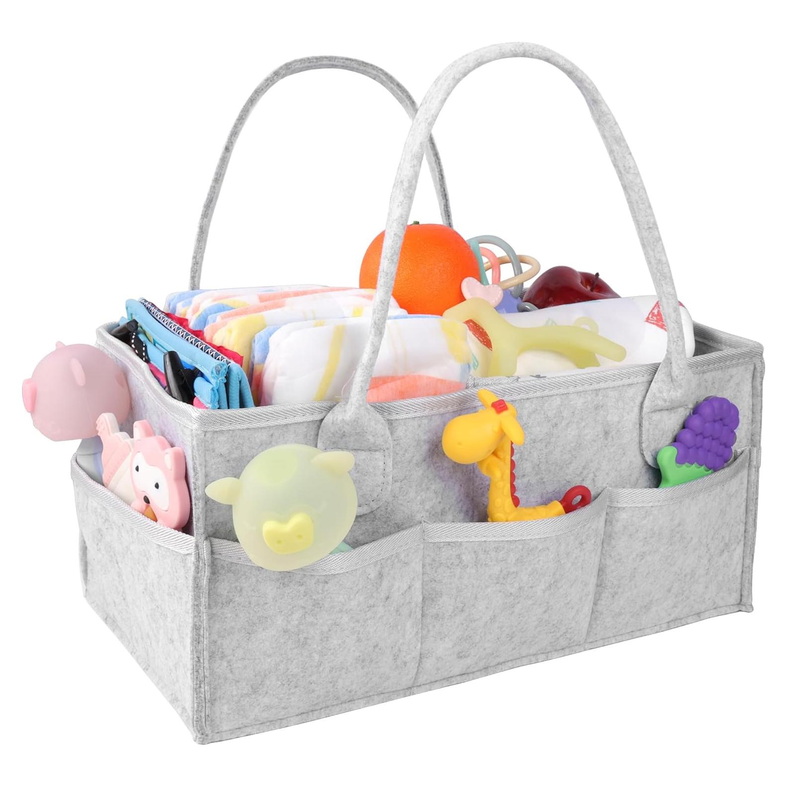 Organizador de Pañales PHILORN Gris 38x23x18 cm con Divisores