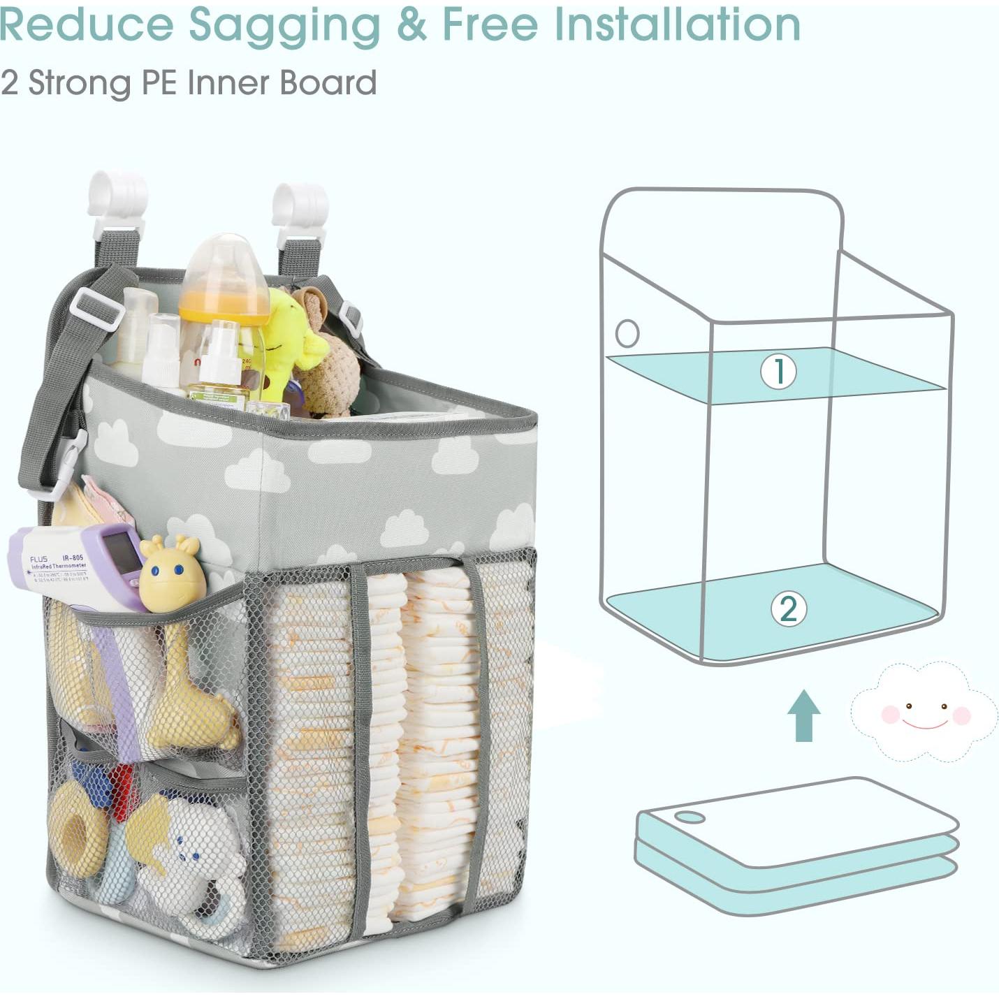 Organizador de Pañales Colgante Maliton Nube Gris 600D