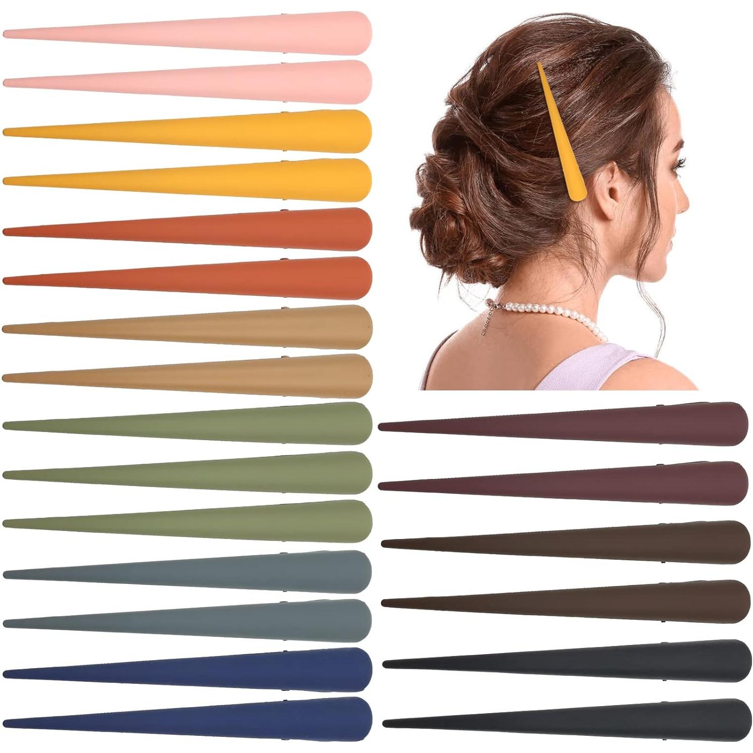 Clips de Pelo Coloridos Cinaci 20PCS 12cm para Estilizar