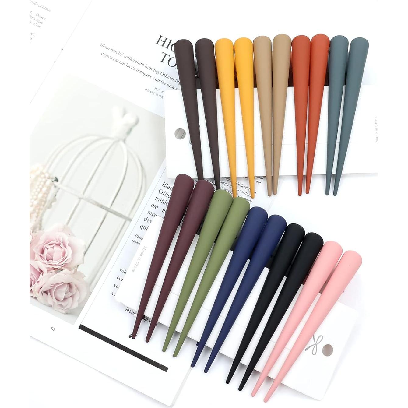 Clips de Pelo Coloridos Cinaci 20PCS 12cm para Estilizar