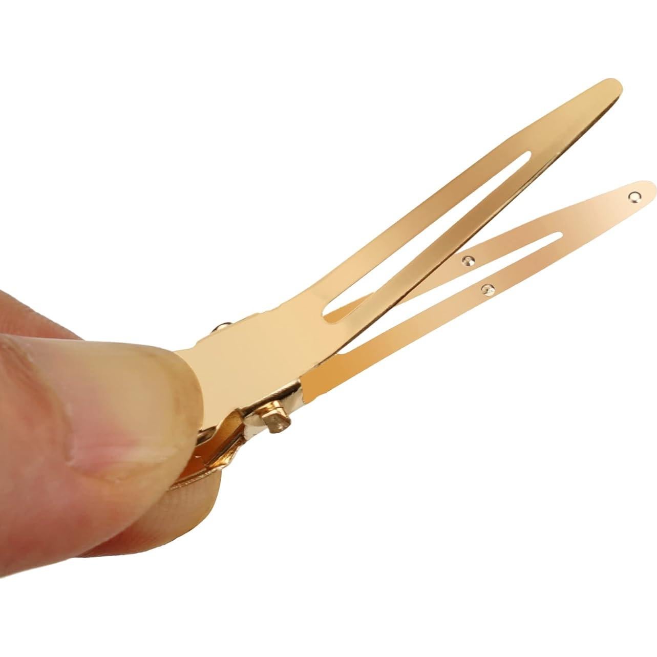 Clips de Rizo Dorados Qearl 120 PCS 4.6 cm Metálicos