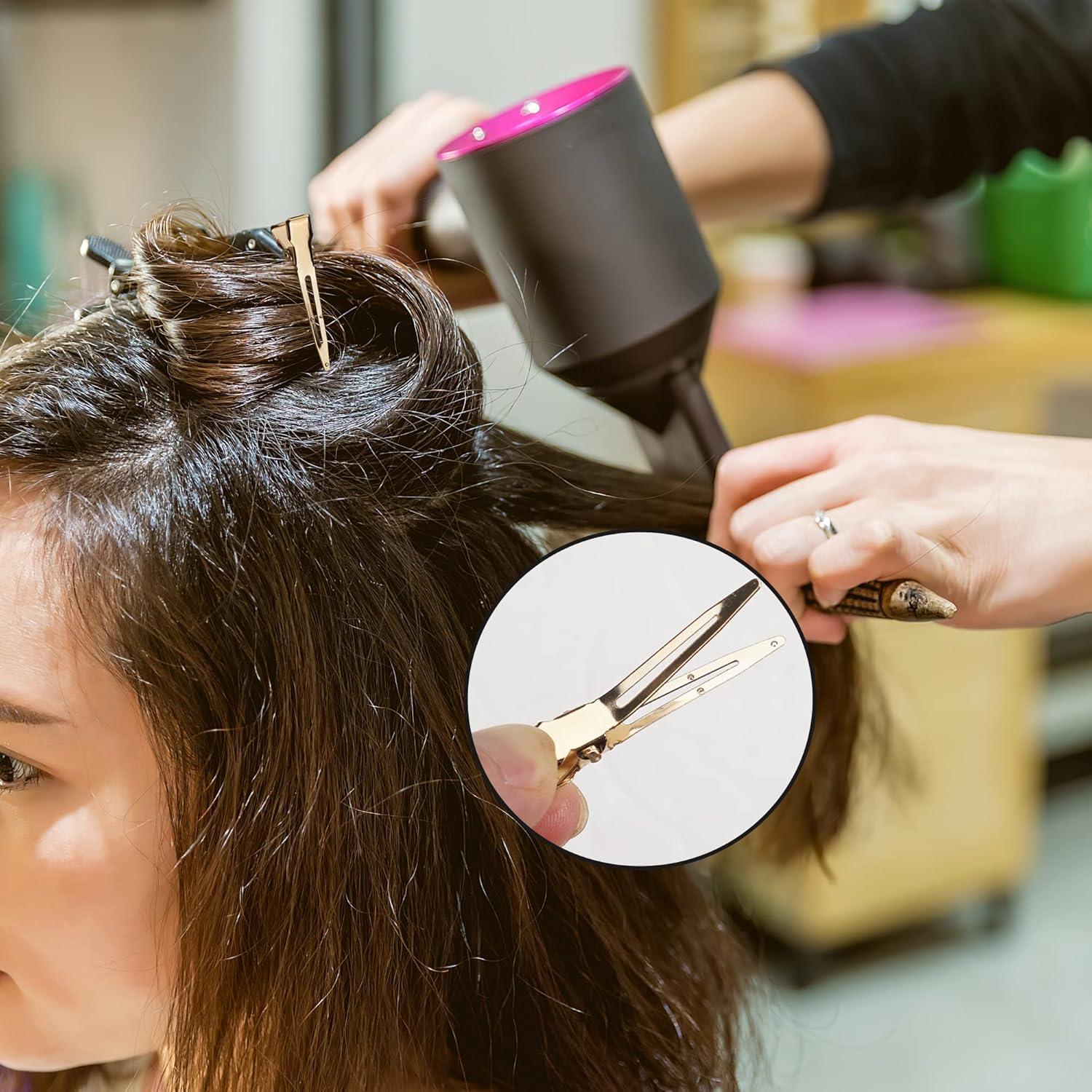 Clips de Rizo Dorados Qearl 120 PCS 4.6 cm Metálicos