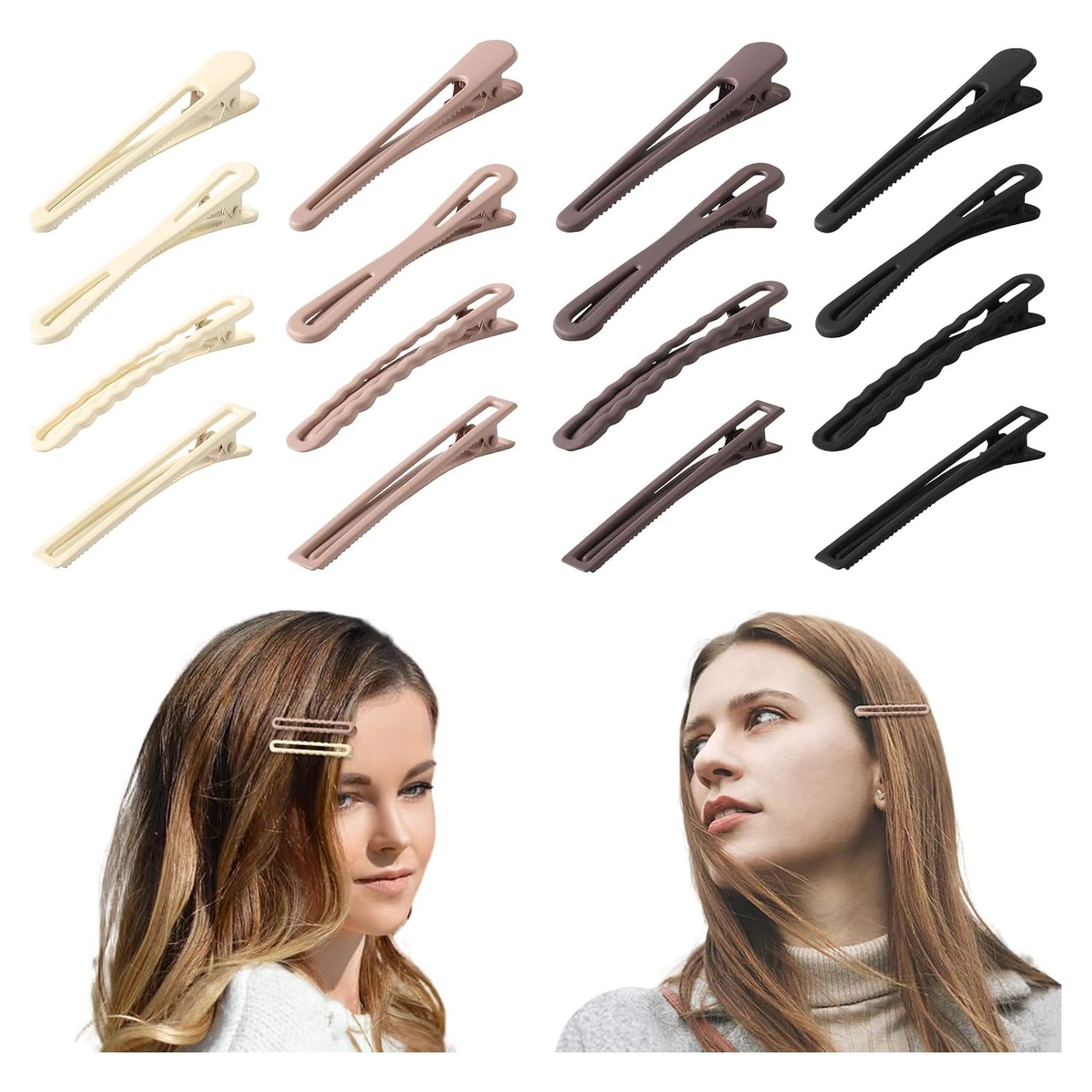 16 Clips de Pico de Pato de Metal Mate NiAMAi - Antideslizantes