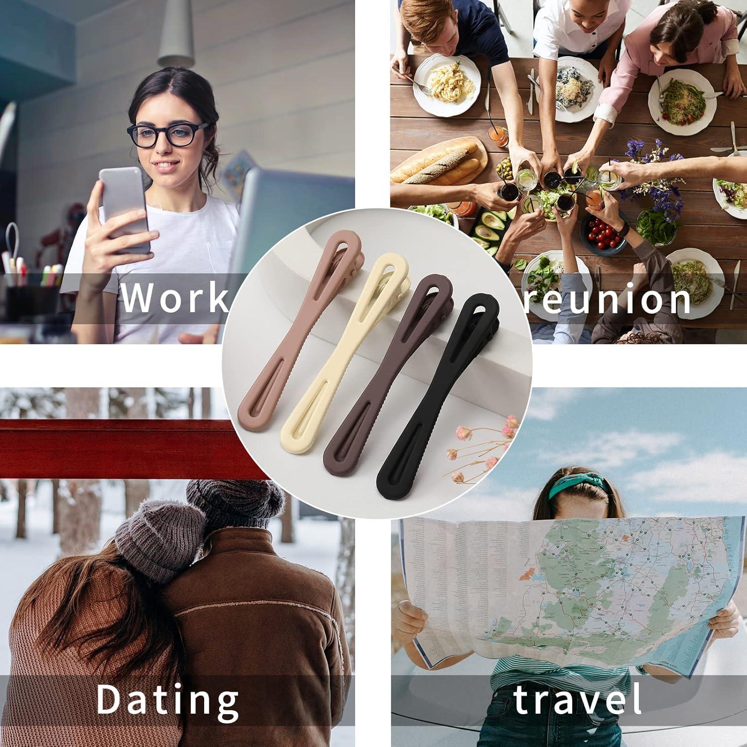 16 Clips de Pico de Pato de Metal Mate NiAMAi - Antideslizantes