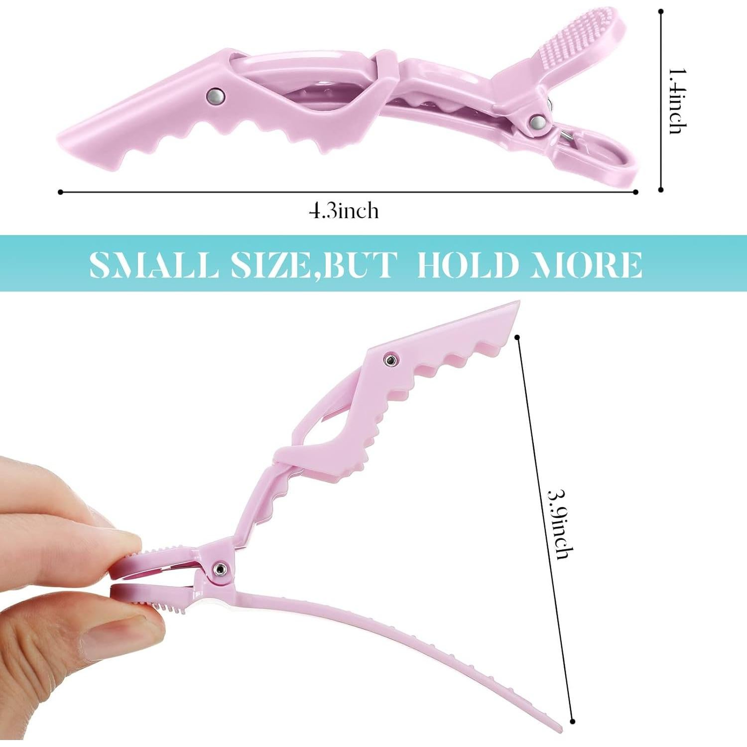 Jexine 50 Clips de Pelo Cocodrilo Doble Bisagra Multicolor