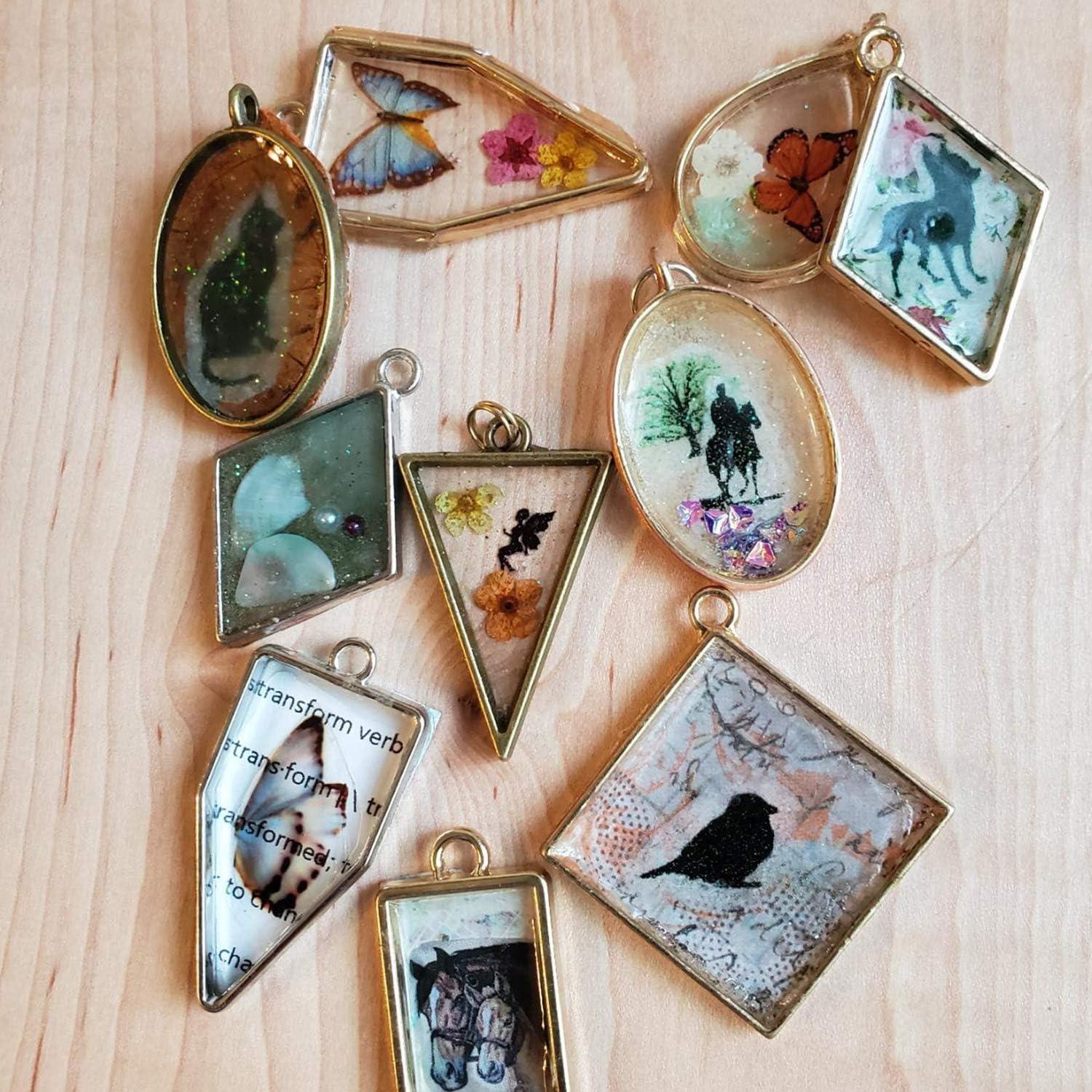 Kit de Colgantes de Bezel Abierto Suwimut 270 Piezas DIY