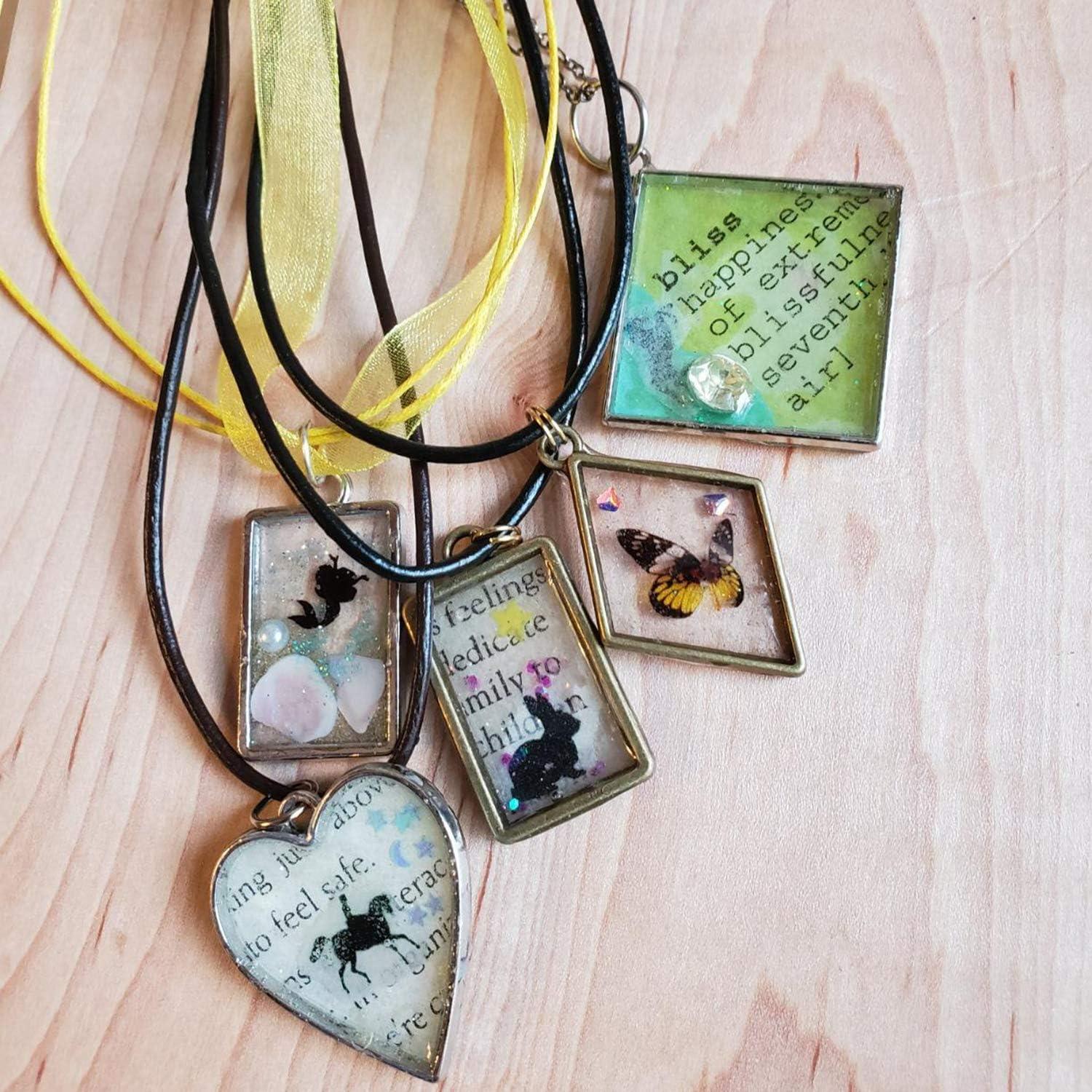 Kit de Colgantes de Bezel Abierto Suwimut 270 Piezas DIY