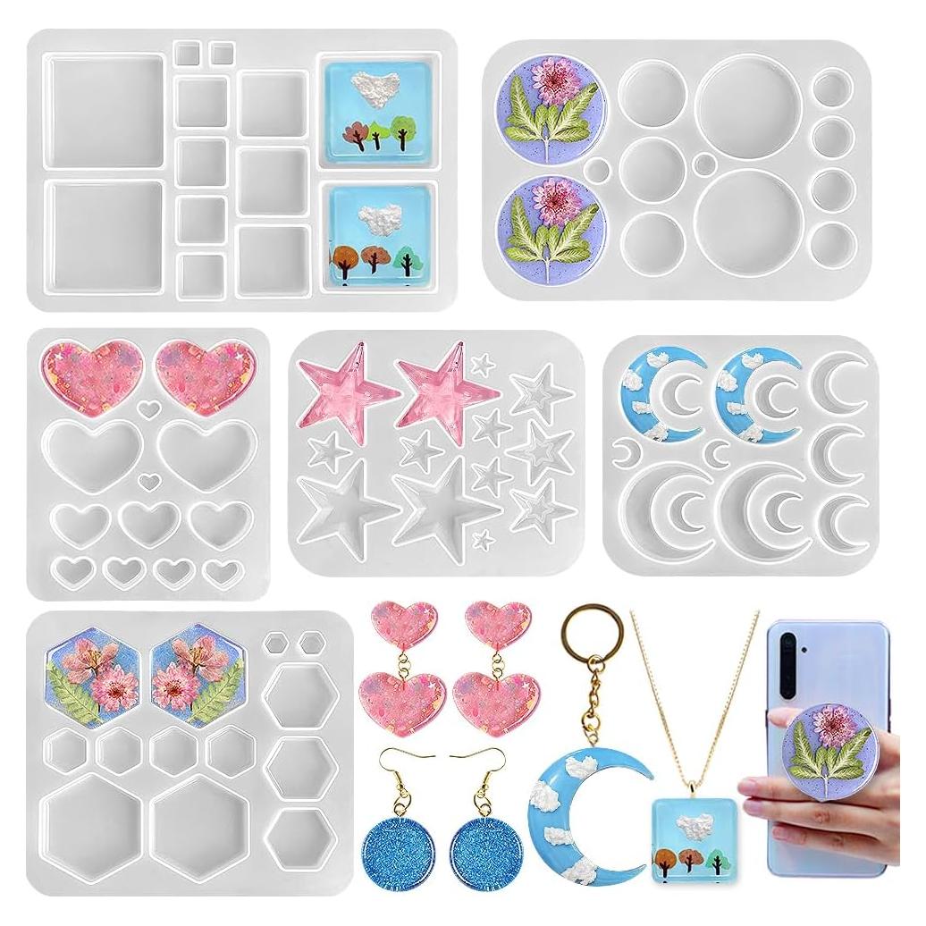 Conjunto de Moldes de Silicona ResinWorld para Joyería