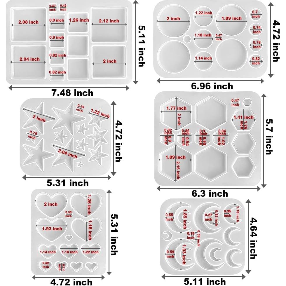 Conjunto de Moldes de Silicona ResinWorld para Joyería