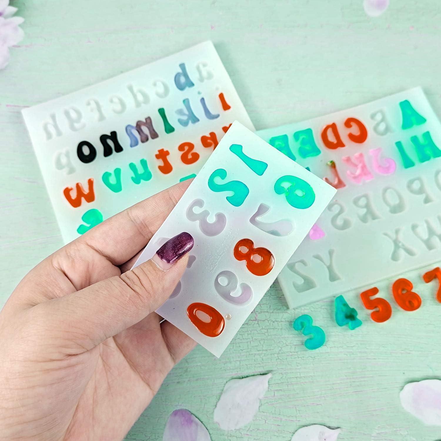 Moldes de Silicona para Resina Palksky 3 Piezas - Letras y Números