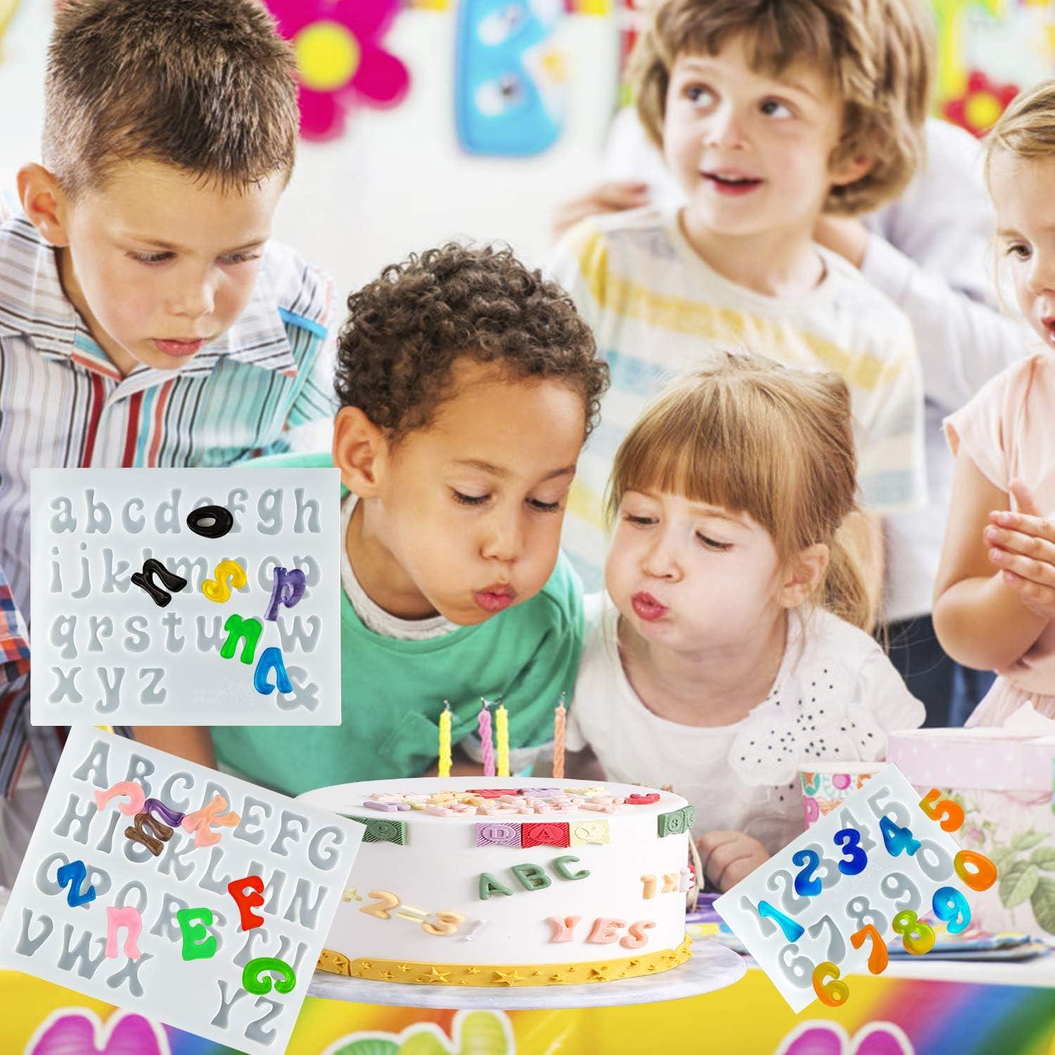 Moldes de Silicona para Resina Palksky 3 Piezas - Letras y Números