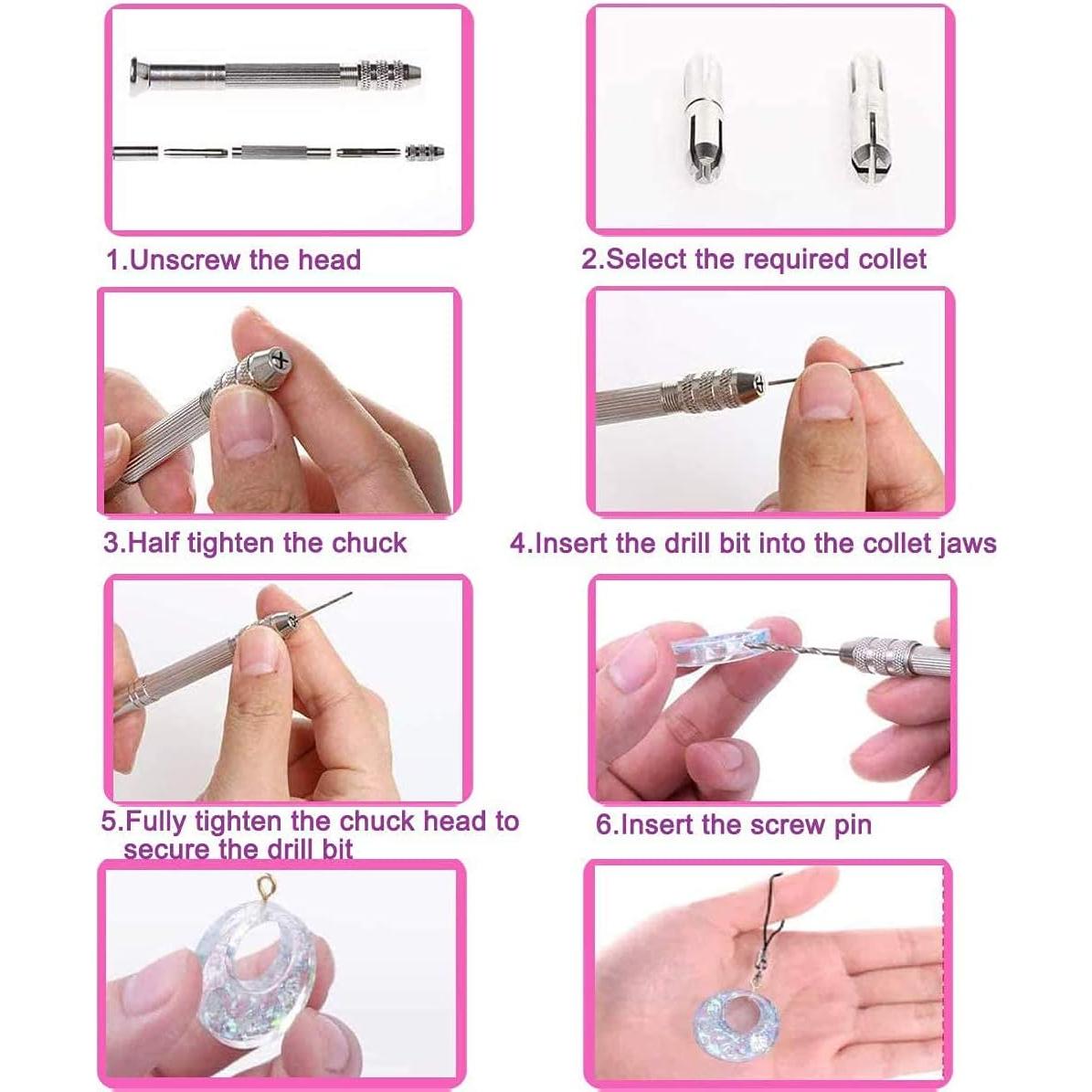 Kit de Moldes de Resina Emfure 94 Piezas para Joyas DIY