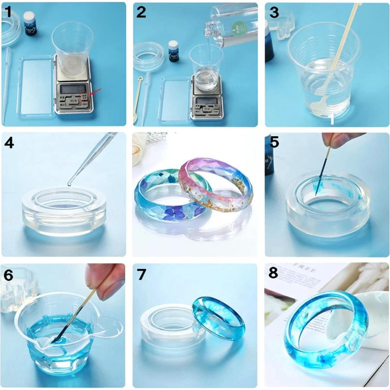 Kit de Moldes de Resina Emfure 94 Piezas para Joyas DIY