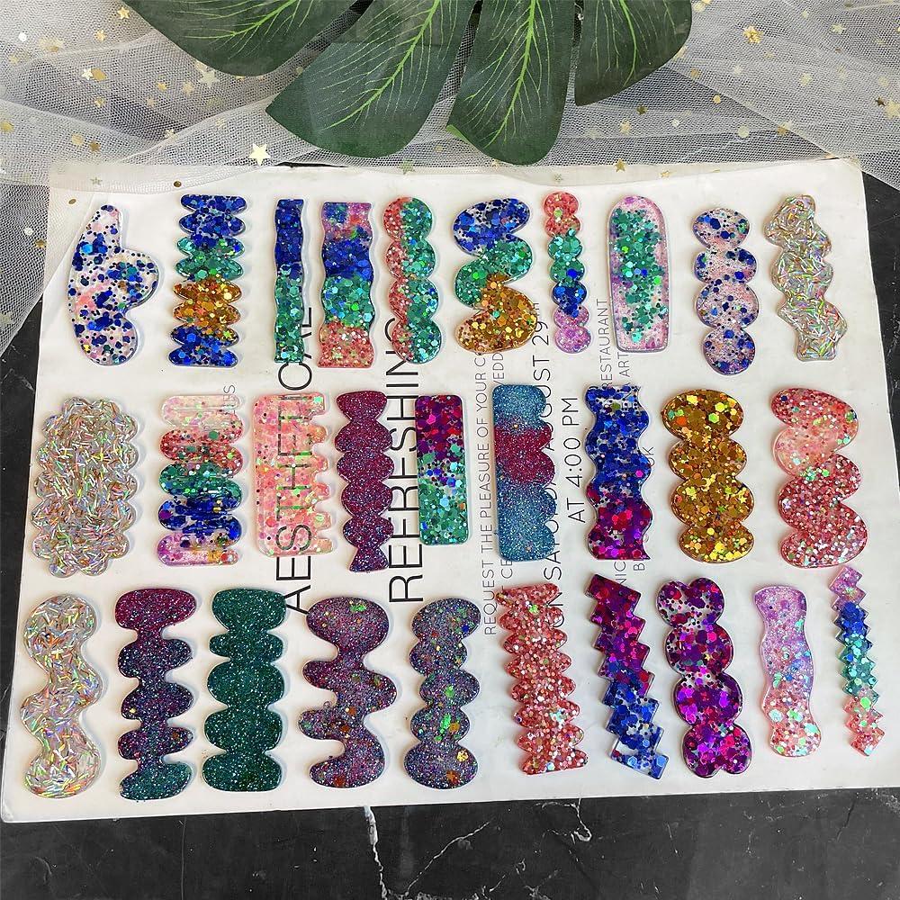 Moldes de Silicona para Clips de Cabello ResinWorld - 3 Piezas