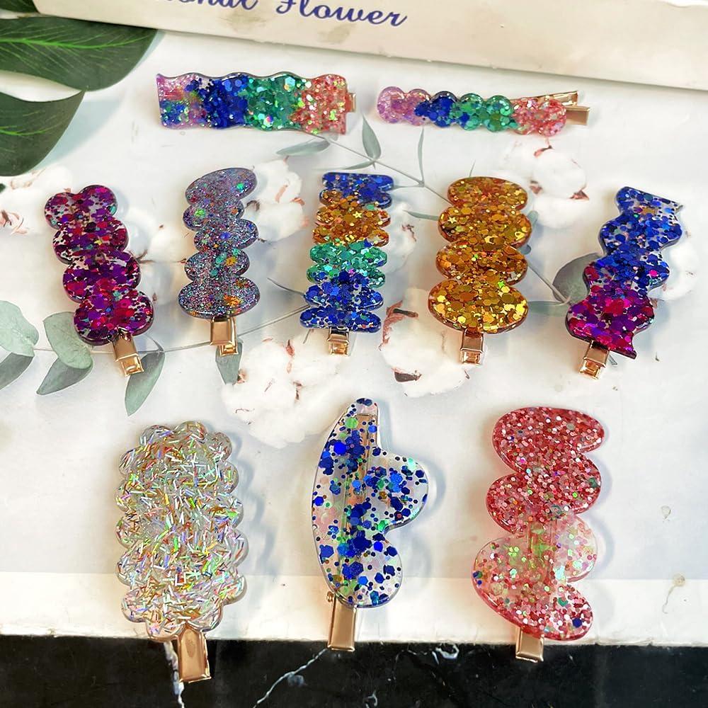 Moldes de Silicona para Clips de Cabello ResinWorld - 3 Piezas