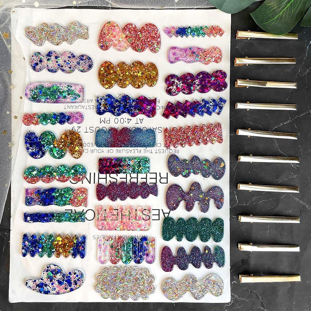 Moldes de Silicona para Clips de Cabello ResinWorld - 3 Piezas