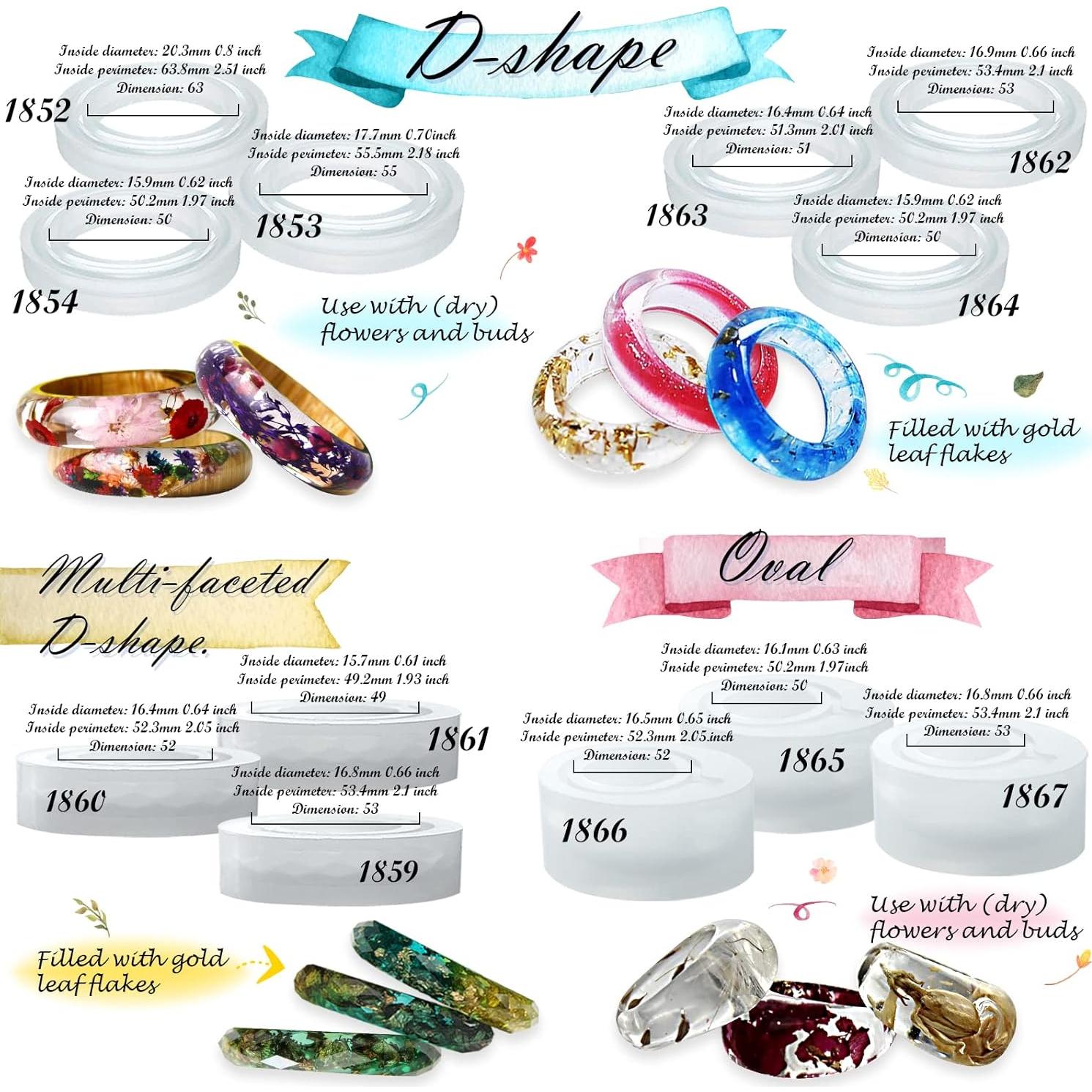 Molde de Silicona para Anillos de Resina FUNSHOWCASE - 24 Piezas