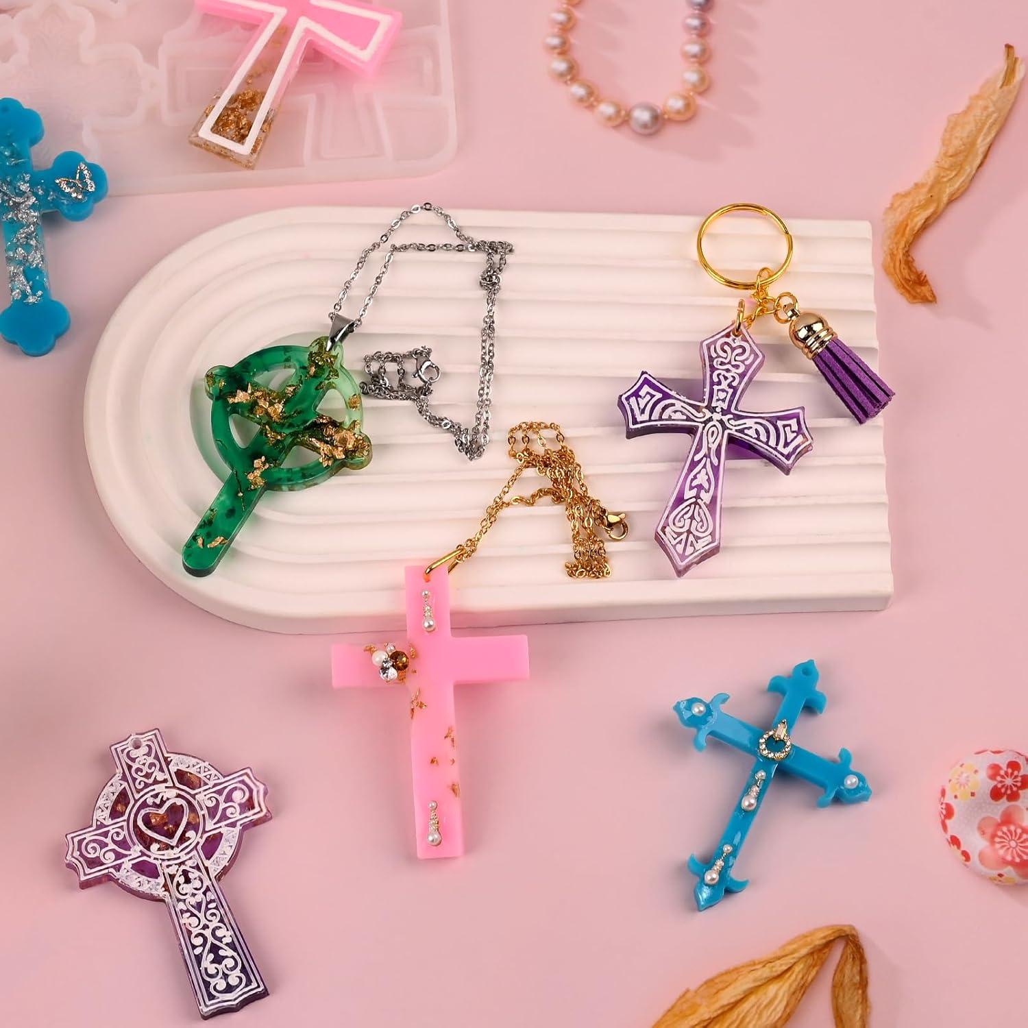 Moldes de Silicona Sakolla en Cruz - 12 Cavidades para Resina