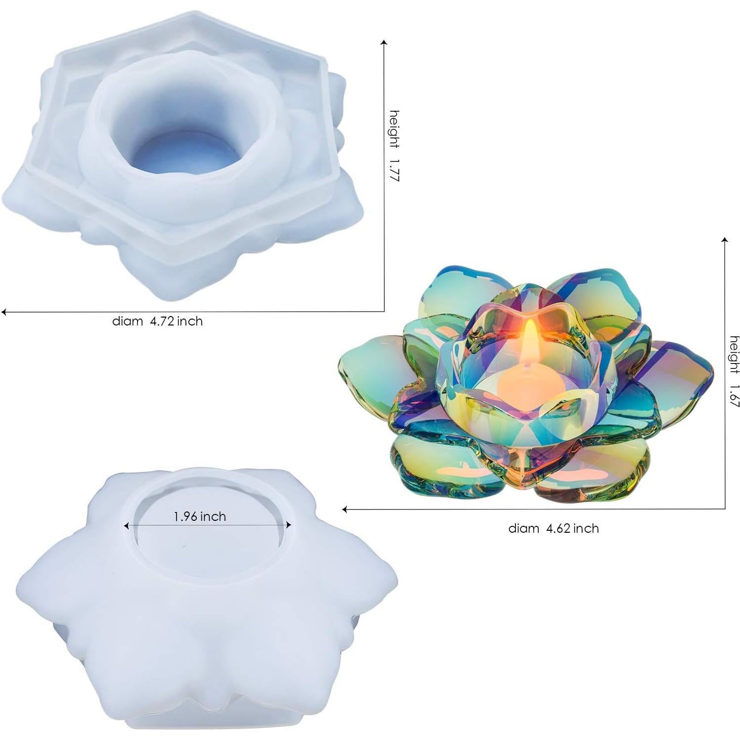 Molde de Silicona para Velas Palksky Flor de Loto 12.5cm