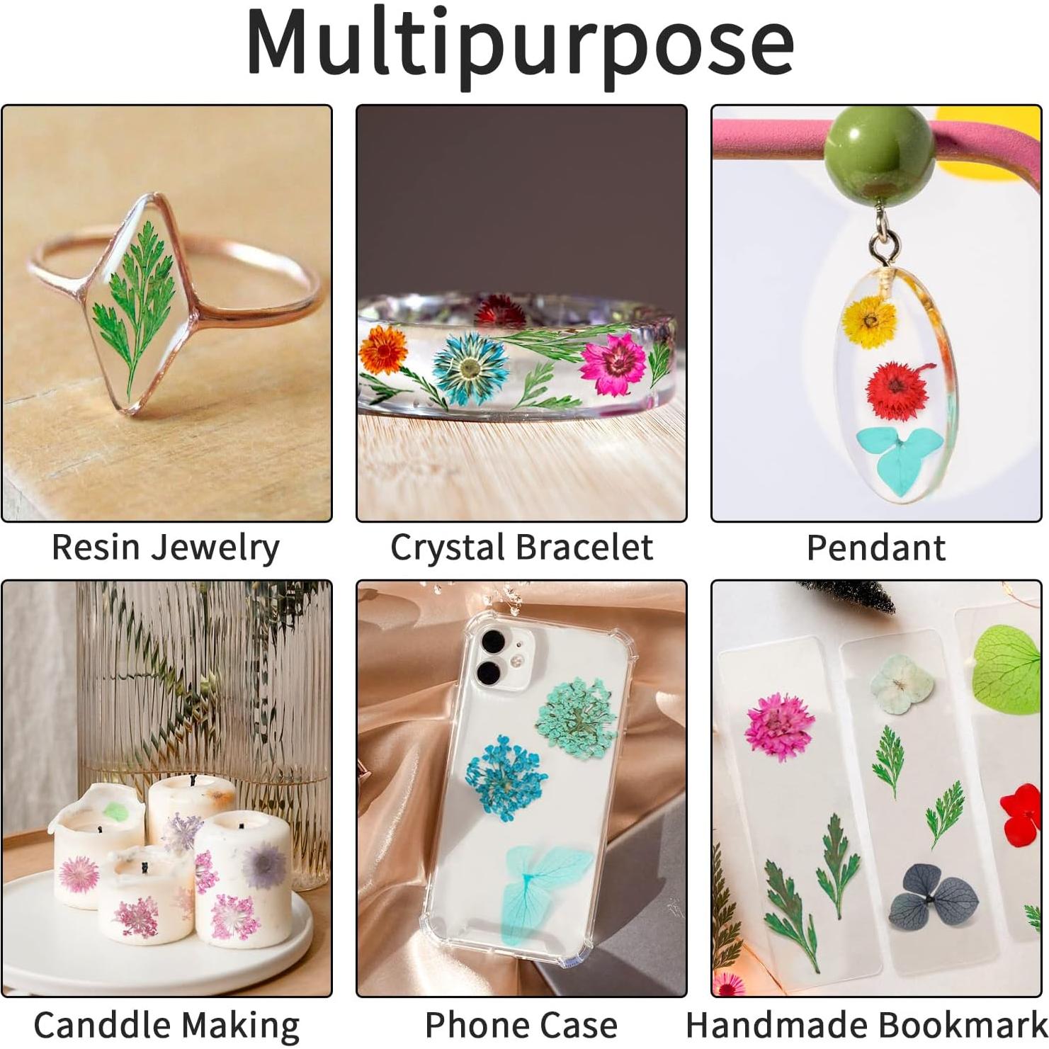 Gartful 4 Cajas de Flores Secas 48 Estilos para Manualidades