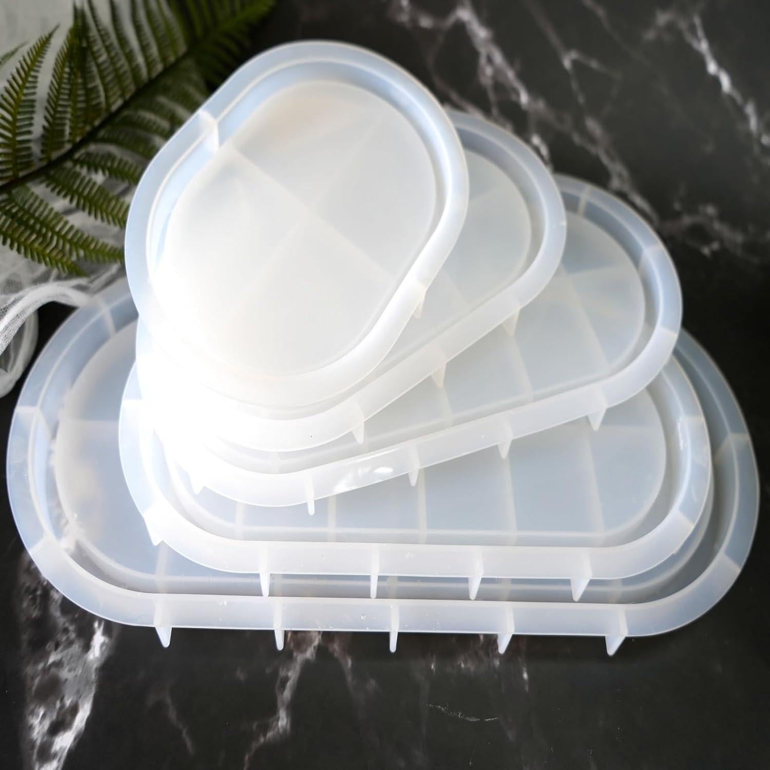 Juego de 5 Moldes de Silicona Ovalados AOEDEO - 30.48 a 14.48 cm